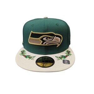 Seattle Seahawks New Era "Mistletoe" Promo Hat Sz. 7 5/8 Holiday RARE  40 Season
